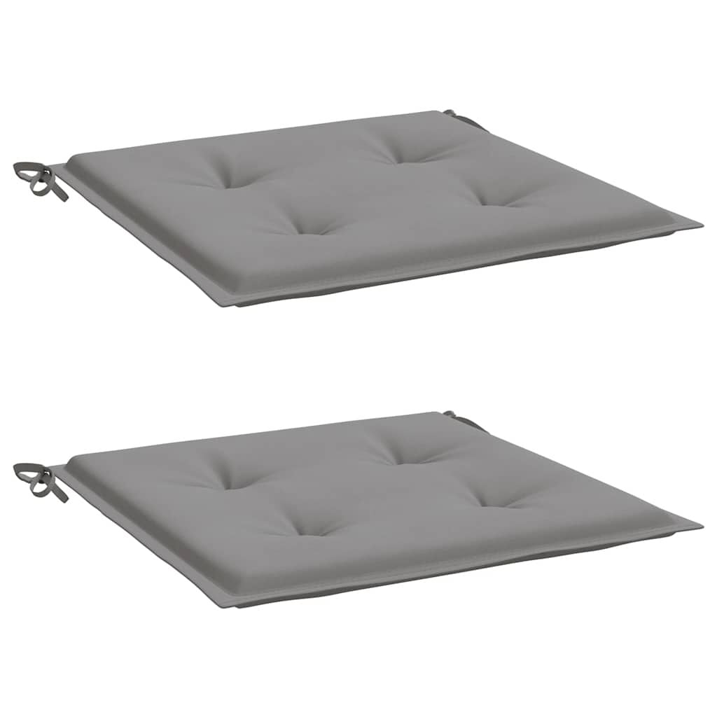 Vidaxl Cojines De Silla De Jardín 2 Uds Tela Oxford Gris 40x40x4 Cm_0