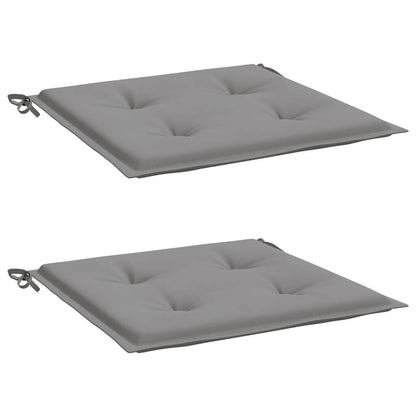 Vidaxl Cojines De Silla De Jardín 2 Uds Tela Oxford Gris 40x40x4 Cm_0