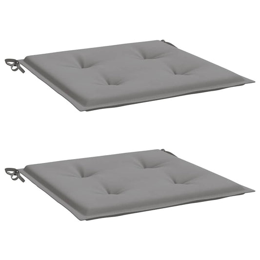 Vidaxl Cojines De Silla De Jardín 2 Uds Tela Oxford Gris 40x40x4 Cm_0