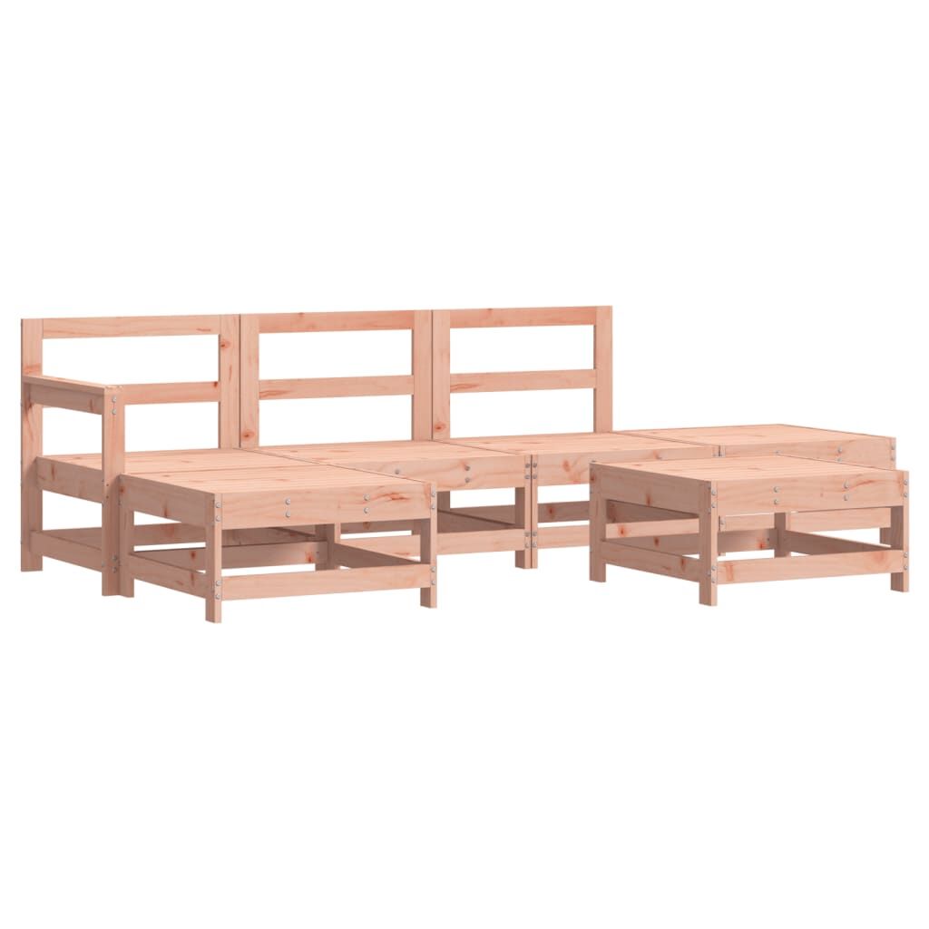 Vidaxl Juego De Muebles De Jardín 6 Pzas Madera Maciza Abeto Douglas_0