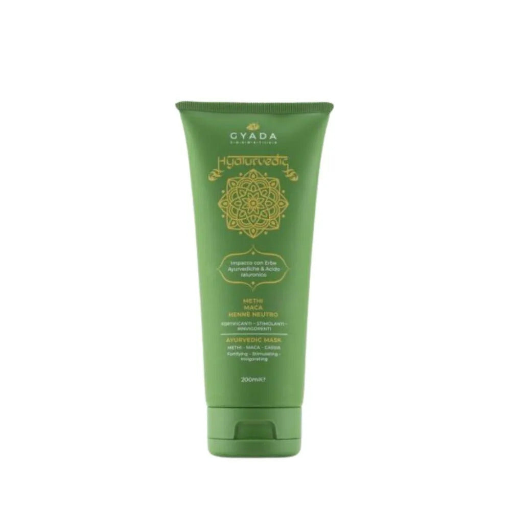 Mascarilla Fortificante Ayurvédica Methi, Maca, Henné Neutro Gyada 200ml_0