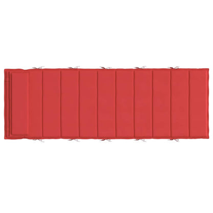 Vidaxl Cojín De Tumbona De Tela Oxford Rojo 180x60x4 Cm_4
