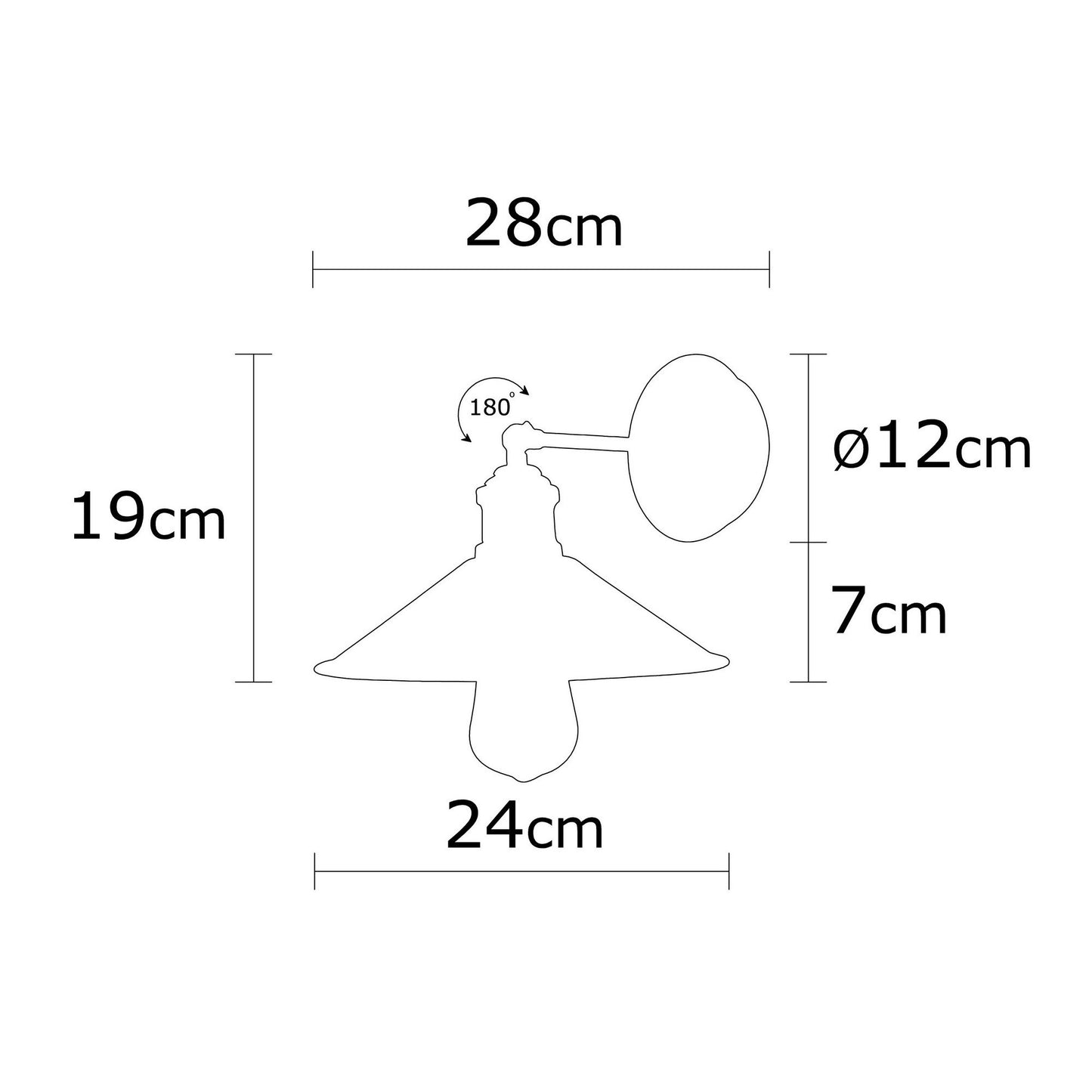 Aplique De Pared, Hierro , Negro, 24x24x20, Casquillo E 27 Max 40 W_1