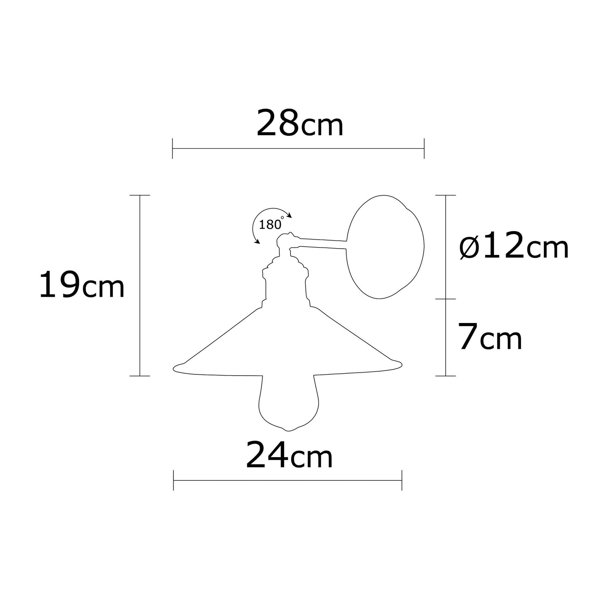 Aplique De Pared, Hierro , Negro, 24x24x20, Casquillo E 27 Max 40 W_1