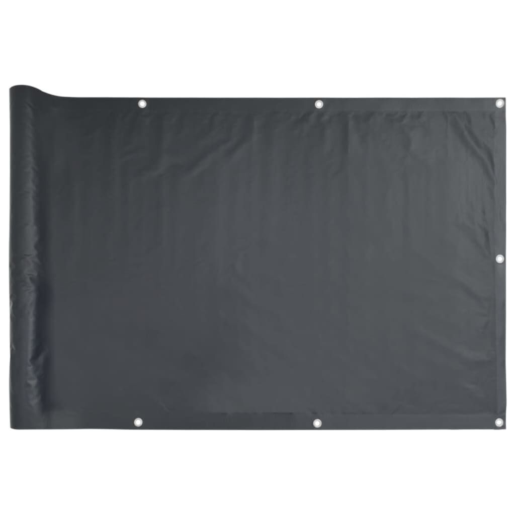 Vidaxl Biombo Para Balcón De Tela Oxford Antracita 90x500 Cm_0