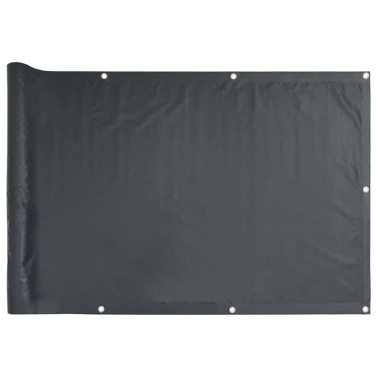 Vidaxl Biombo Para Balcón De Tela Oxford Antracita 90x500 Cm_0