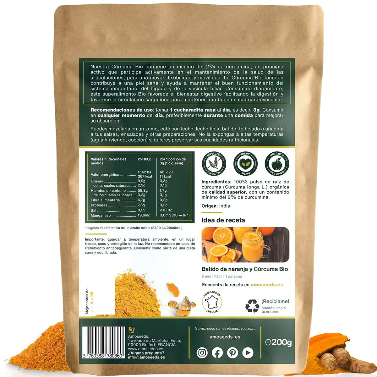 Cúrcuma En Polvo Bio 200g_4
