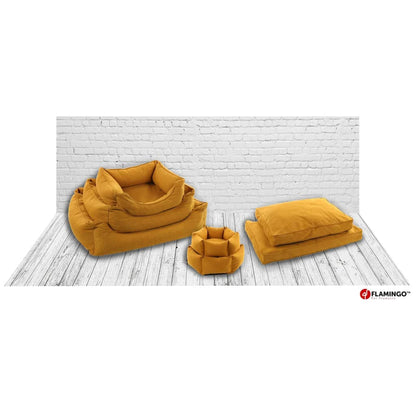 Flamingo Cama Para Perros Con Cremallera Ziva Hexagonal Ocre 50x18 Cm / Vetonek_3