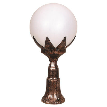 Aplique De Pared Para Exterior, Abs , Marrón, 25x25x55, Casquillo E 27 Max 60 W_0