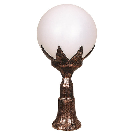 Aplique De Pared Para Exterior, Abs , Marrón, 25x25x55, Casquillo E 27 Max 60 W