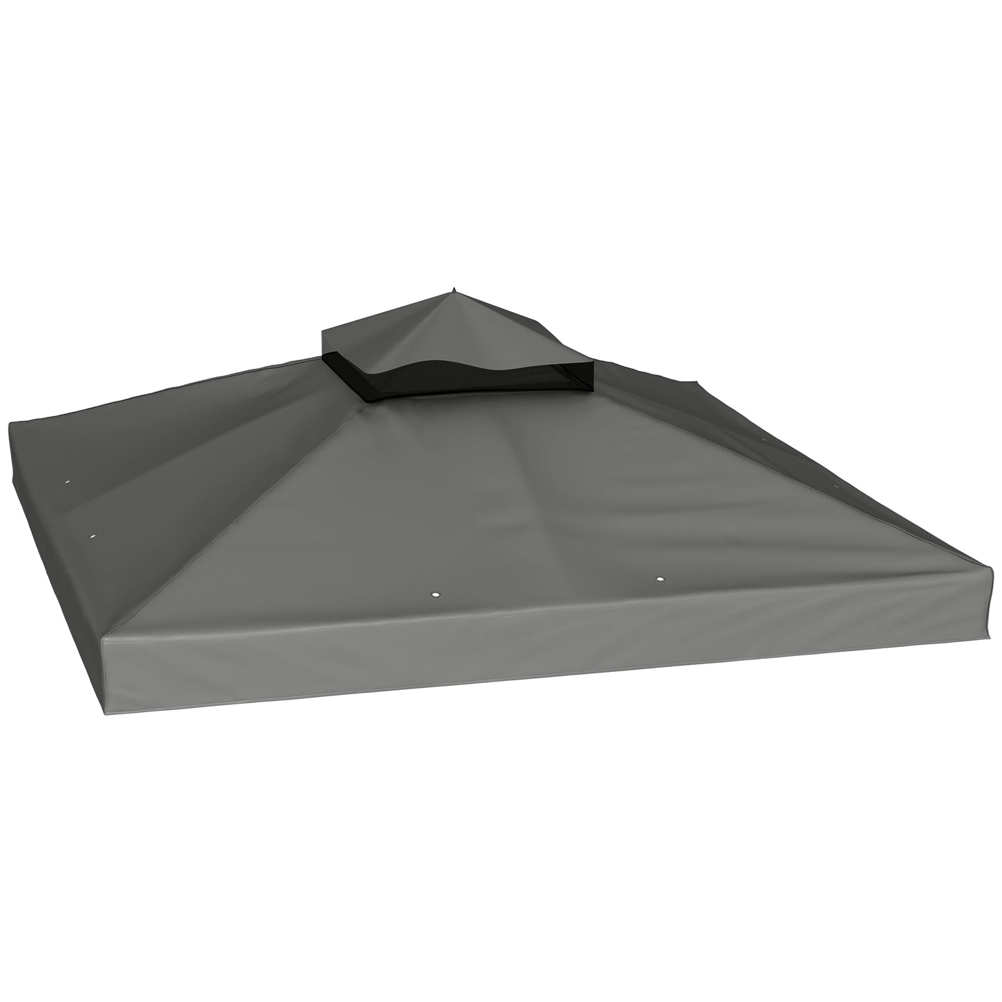 Outsunny Techo De Repuesto Para Cenador 3x3 M Con Techo Doble Anti-uv Gris_0