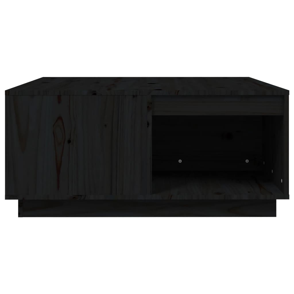 Mesa De Centro De Madera Maciza De Pino Negro 80x81x36,5 Cm_4