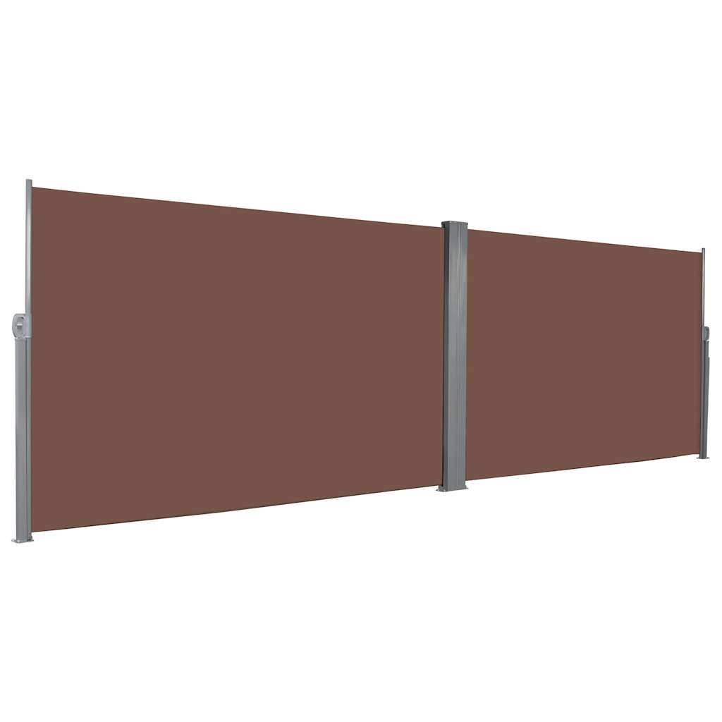 Toldo Lateral Retráctil Marrón 180x600 Cm_1