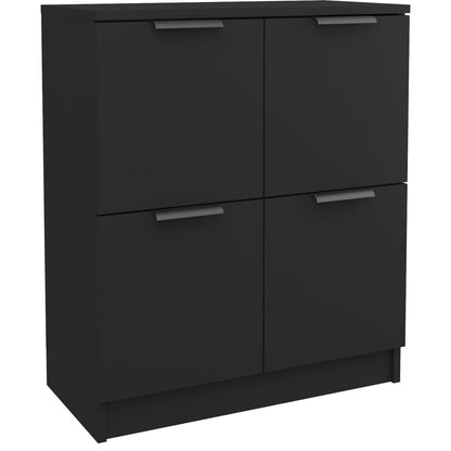 Aparador De Madera Contrachapada Negro 60x30x70 Cm / Vetonek_1