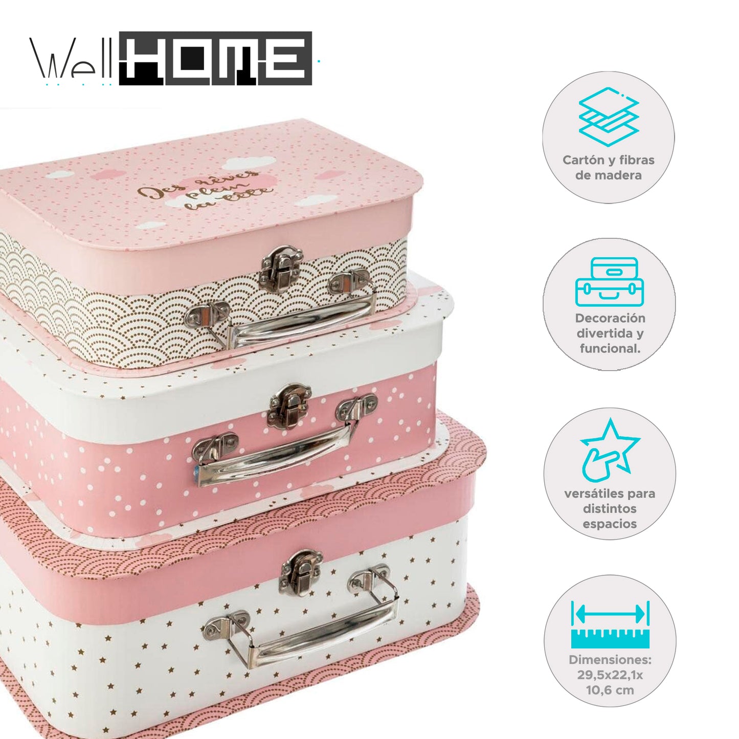 Set 3 Maletitas Infantiles 29,5x22,1x10,6cm