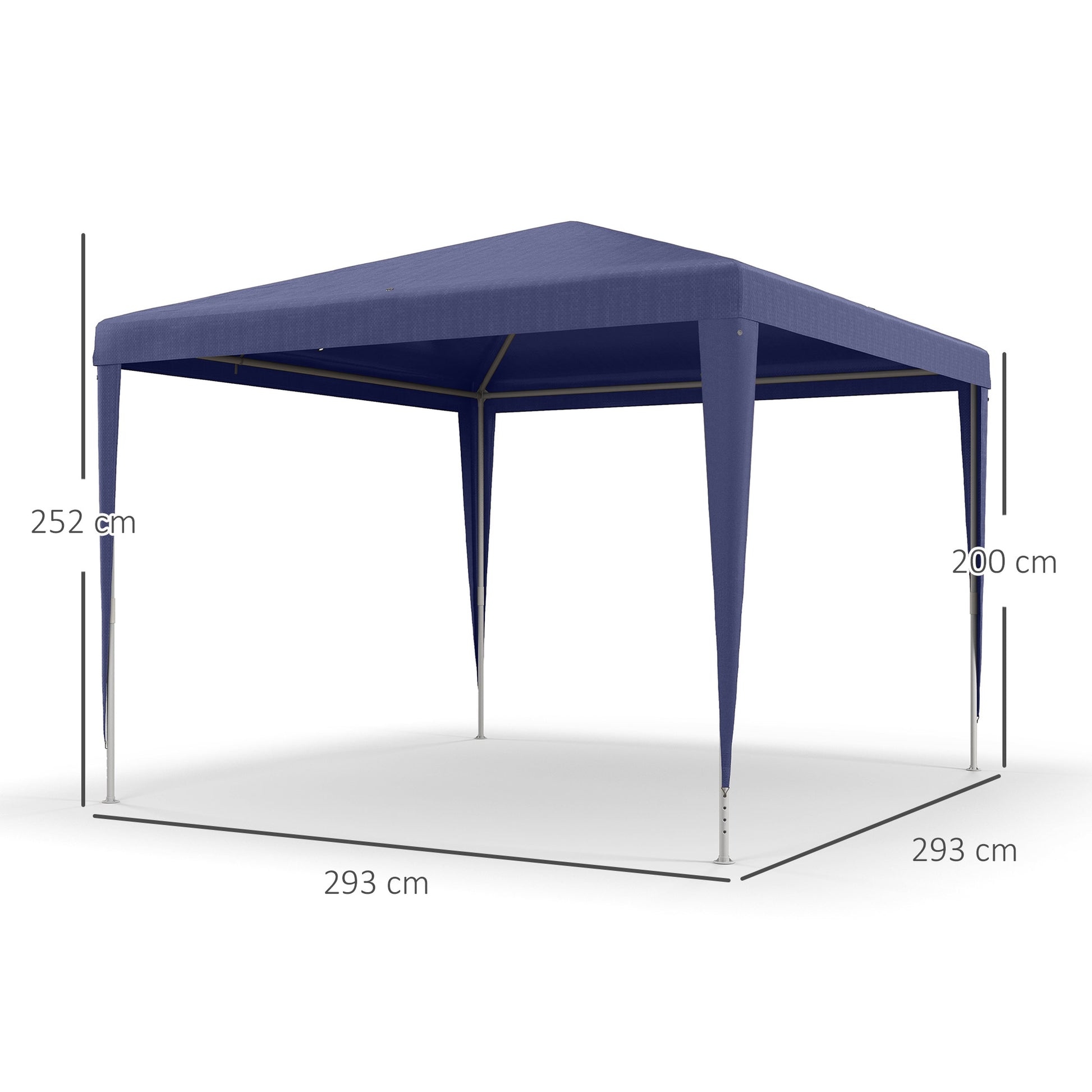 Outsunny Carpa Desmontable 3x3 M Con 4 Orificios De Drenaje Y Marco De Metal_2