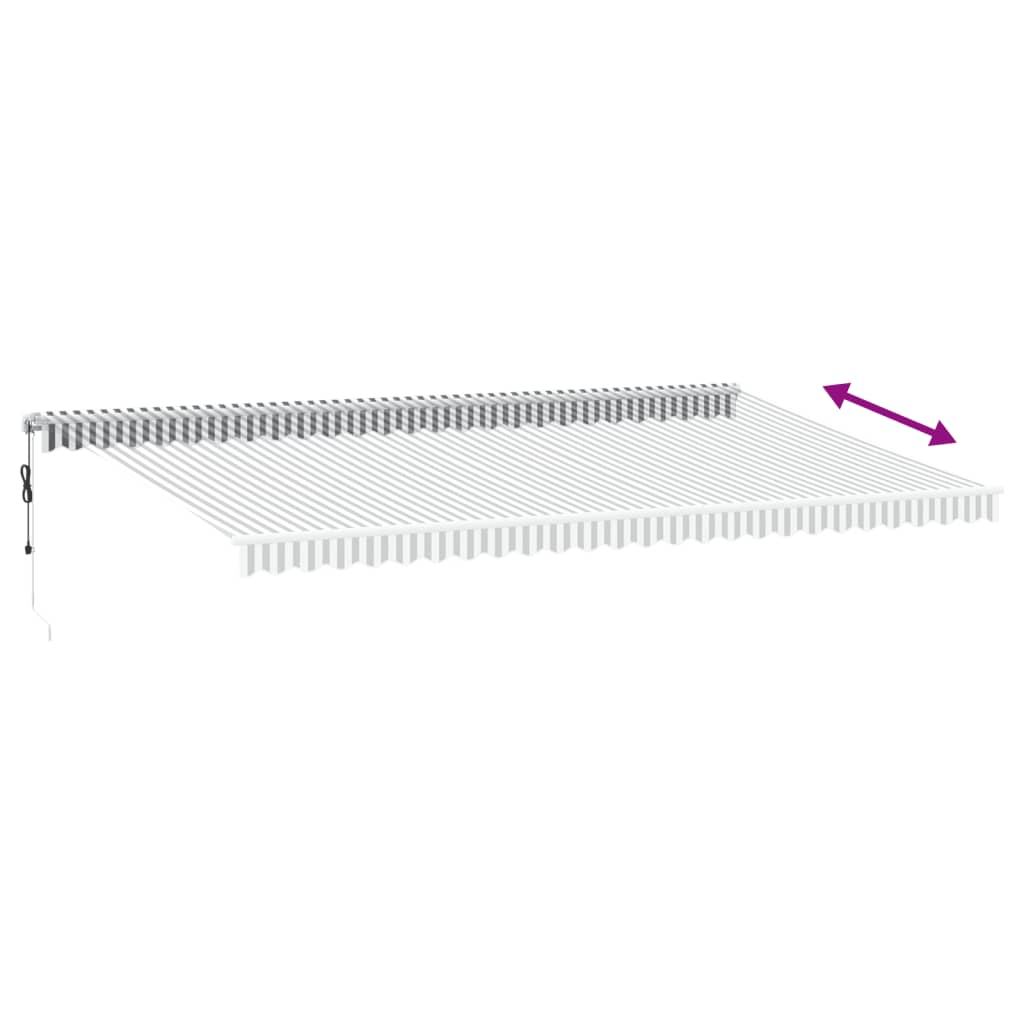 Toldo Retráctil Automático Gris Antracita Y Blanco 600x350 Cm_4