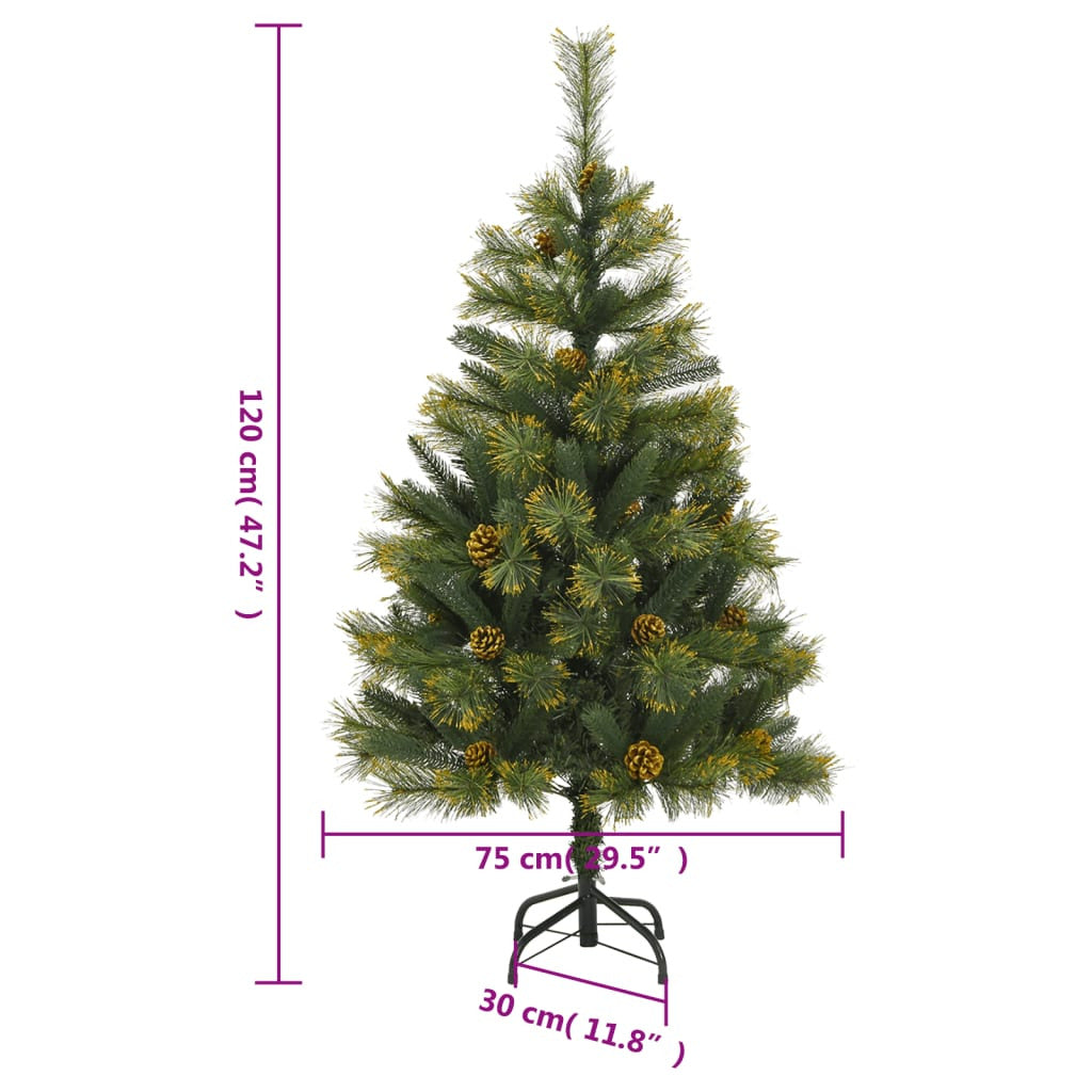 Vidaxl Árbol De Navidad Artificial Con Bisagras 150 Led 120 Cm_2