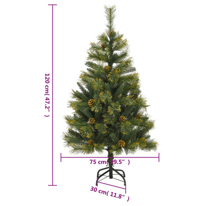 Vidaxl Árbol De Navidad Artificial Con Bisagras 150 Led 120 Cm_2