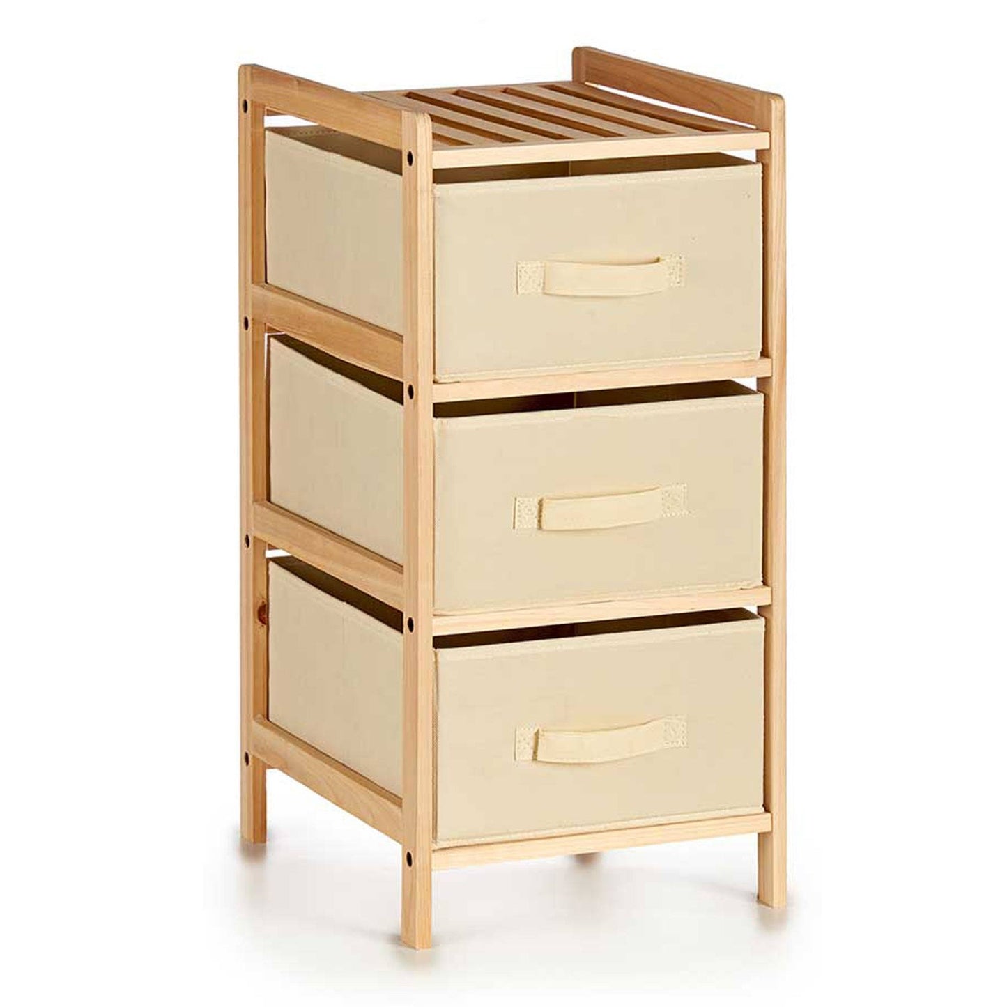 Mueble Ancho 3 Cajones Color Crema - Colección Kipit