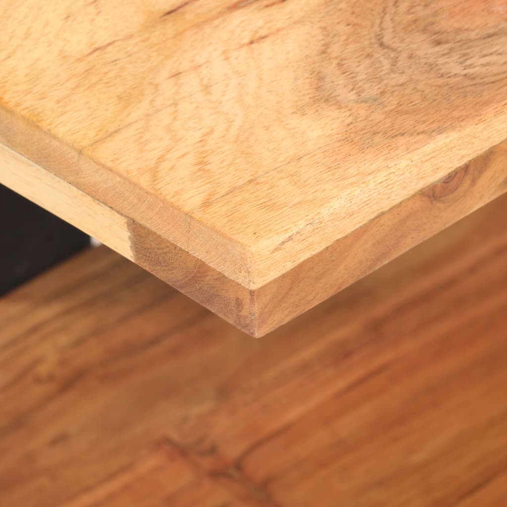 Mesita De Noche De Madera Maciza De Acacia 50x40x40 Cm_3