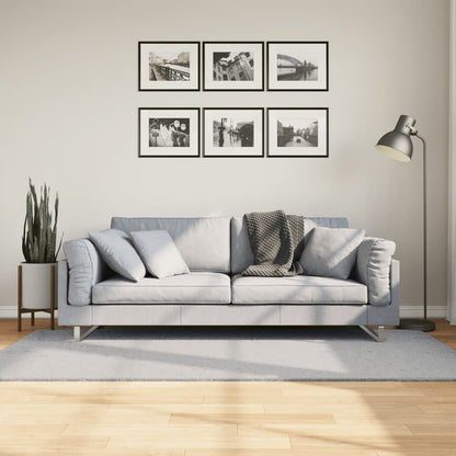 Vidaxl Alfombra De Pelo Corto Suave Lavable Huarte Gris 100x200 Cm_1