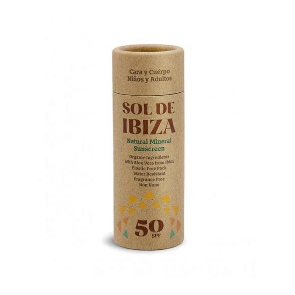 Protector solar mineral SPF50 sin plástico Sol de Ibiza 45 g