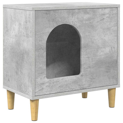 Casa Para Gatos Concreto 51 X 30 X 52 Cm Madera De Ingeniería_0