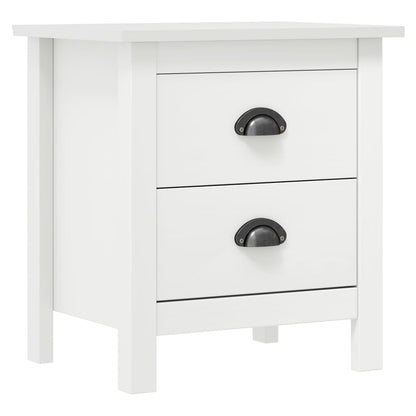 Mesita De Noche Hill Madera Maciza De Pino Blanco 46x35x49,5 Cm_0