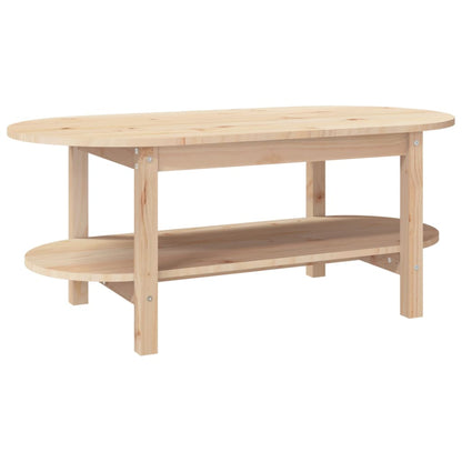 Mesa De Centro De Madera Maciza De Pino 110x55x45 Cm_0
