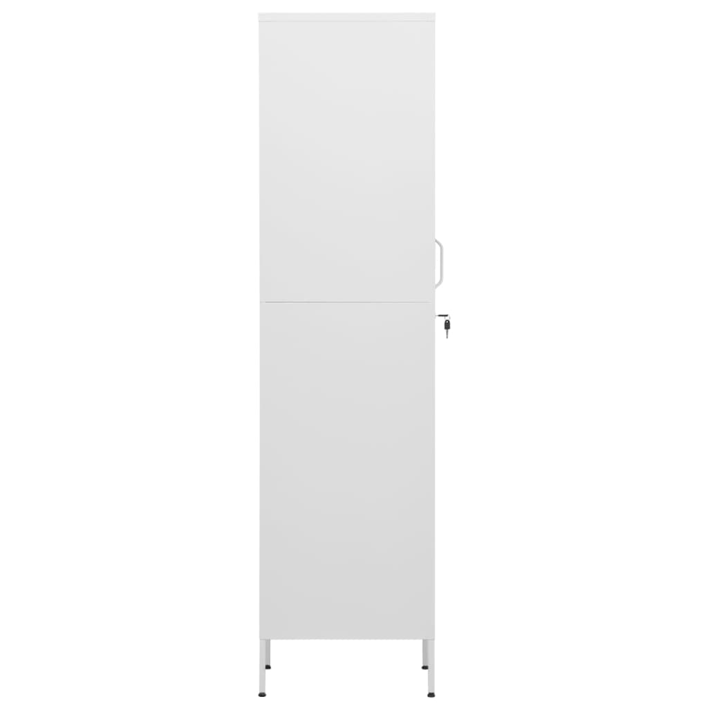 Armario De Taquilla De Acero Blanco 35x46x180 Cm_3
