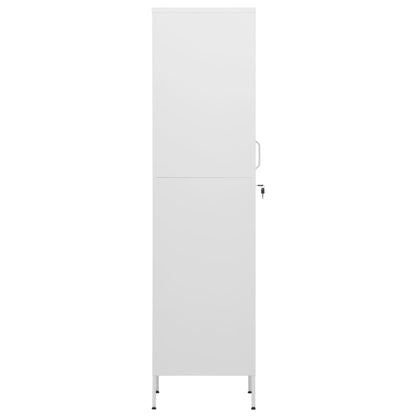 Armario De Taquilla De Acero Blanco 35x46x180 Cm_3
