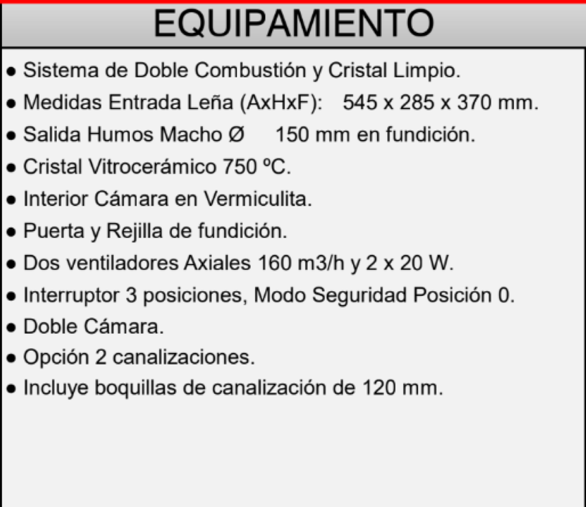 BRICOSOL Insertable de leña con turbinas FM Modelo IT-170 F Interior Fundición_2