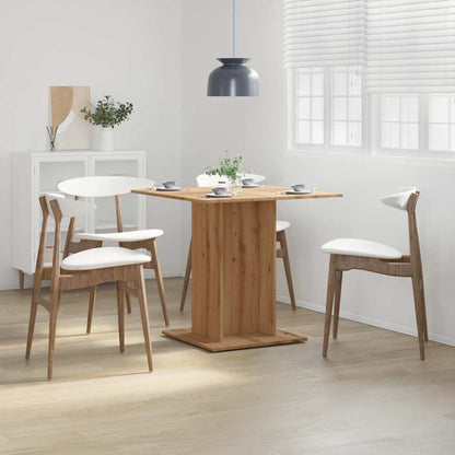 Mesa De Comedor Madera De Ingeniería Roble Artisan 80x80x75 Cm_1