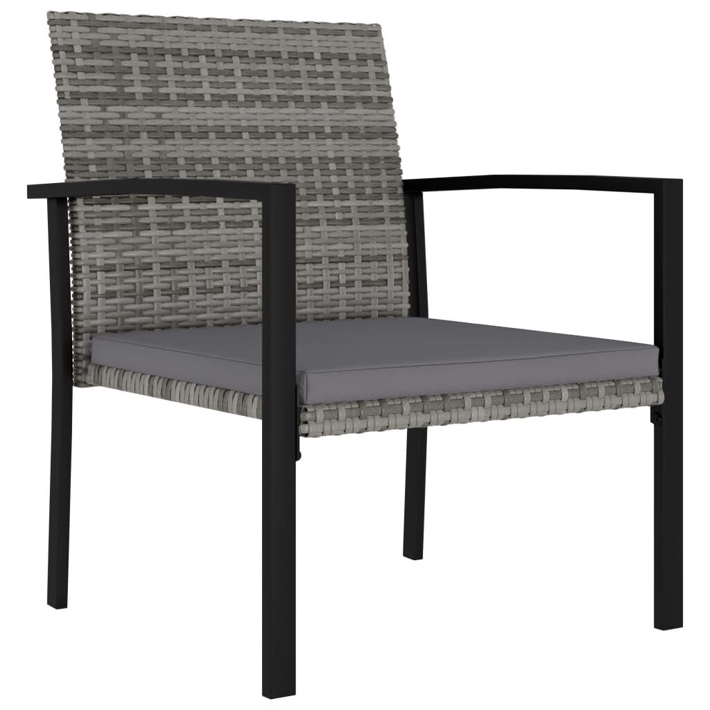Vidaxl Sillas De Comedor De Jardín 4 Unidades Ratán Sintético Gris_1