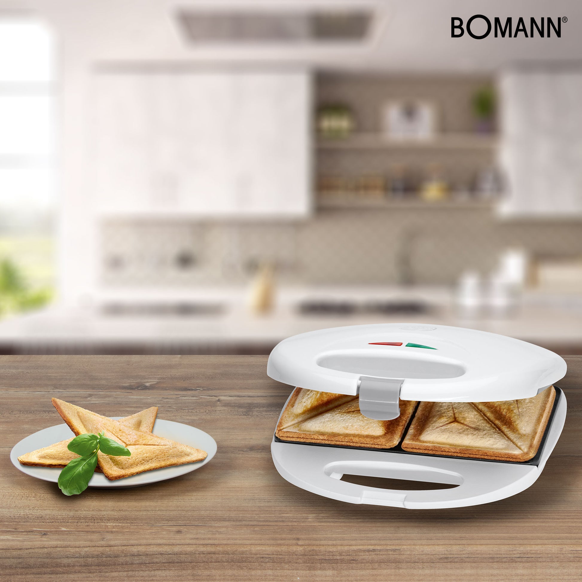 Sandwichera, 2 Sandwiches, Placas Antiadherentes, Regulador Temperatura, Tostado Perfecto Bomann St 5016 Cb 750w_1