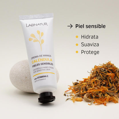 Crema de Manos Caléndula Labnatur 50 ml | Hidratante | Calmante | Manos Secas y Sensibles_1