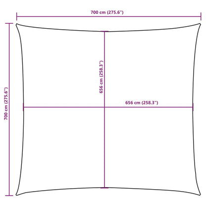 Vidaxl Toldo De Vela Cuadrado Tela Oxford Blanco 7x7 M_2