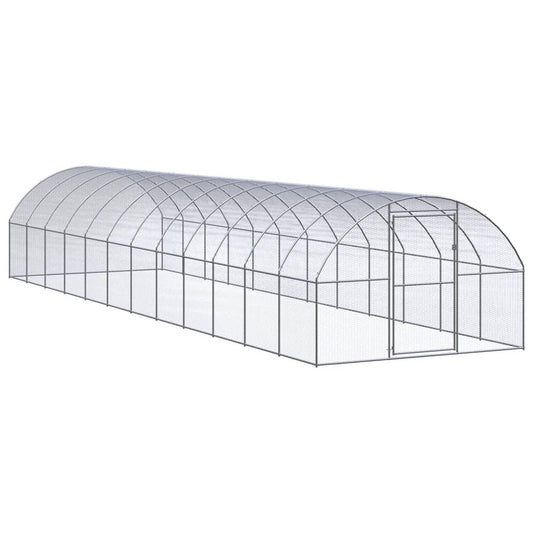 Vidaxl Gallinero De Exterior De Acero Galvanizado 3x12x2 M_0
