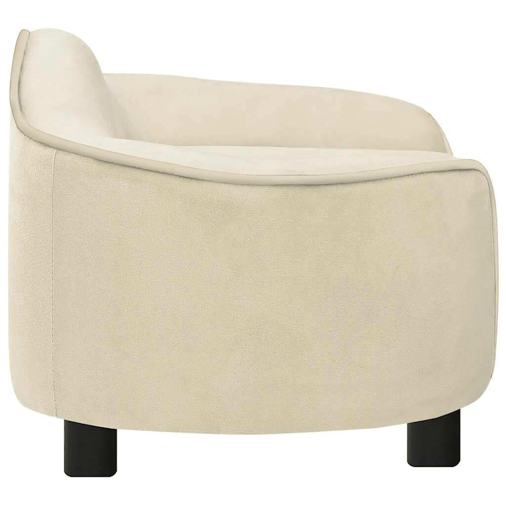 Vidaxl Sofá Para Perros Felpa Crema 67x47x36 Cm_3
