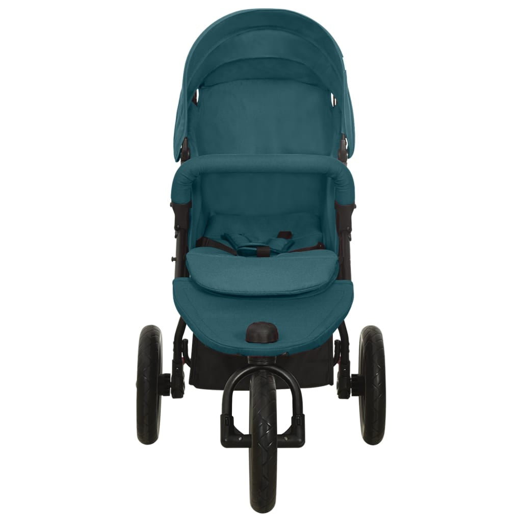 Vidaxl Cochecito De Bebé De Acero Verde_1