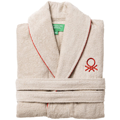 Albornoz L/xl 360gsm 100%algodon Beige Casa Benetton_0