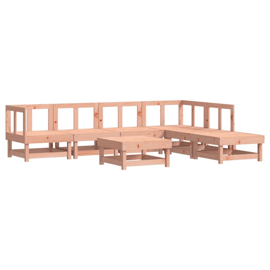 Vidaxl Juego De Muebles De Jardín 7 Pzas Madera Maciza Abeto Douglas_0