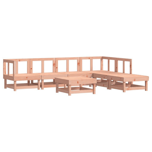 Vidaxl Juego De Muebles De Jardín 7 Pzas Madera Maciza Abeto Douglas_0