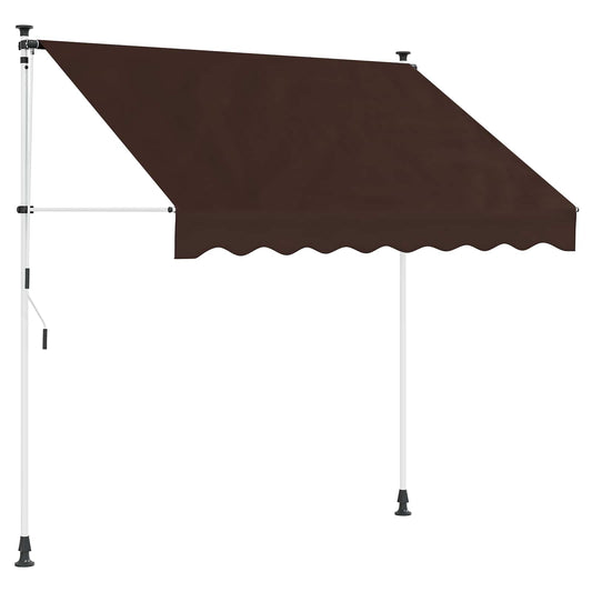 Toldo Retráctil Manual Marrón 250 Cm_0