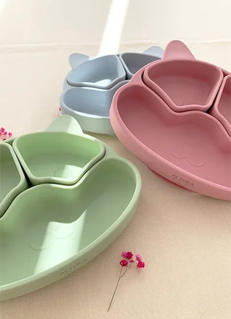 Plato Con Divisiones Extraíbles Y Forma De Perrito - Rosa Profundo._2