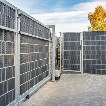 Banda De Ocultación De Polirattán Para Valla Antracita._1