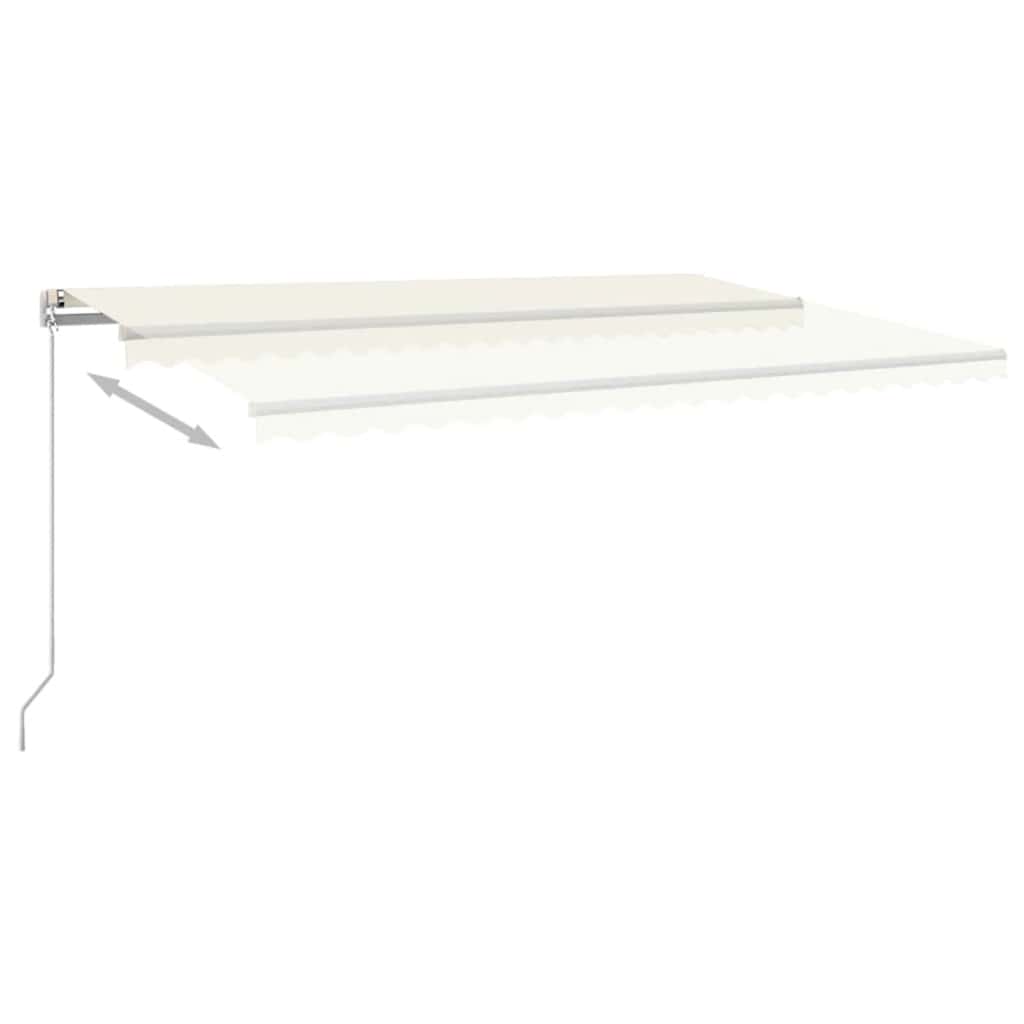 Toldo Retráctil Manual Con Luz Led Crema 500x300 Cm_3