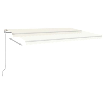 Toldo Retráctil Manual Con Luz Led Crema 500x300 Cm_3