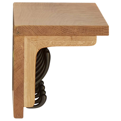 Perchero De Madera Maciza De Roble 60x16x16 Cm_2